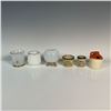 Image 2 : 6pc Souvenir Themed Glass and Ceramic Toothpick Holders
