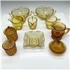 Image 1 : 10pc Collection of Amber Glass Dishes + Doyle Miniatures