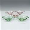 Image 1 : 5pc Heisey Glass Colored Open Salt Cellars