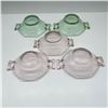 Image 3 : 5pc Heisey Glass Colored Open Salt Cellars