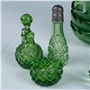 Image 2 : 10pc Vintage Green Glass Tableware