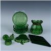 Image 4 : 10pc Vintage Green Glass Tableware