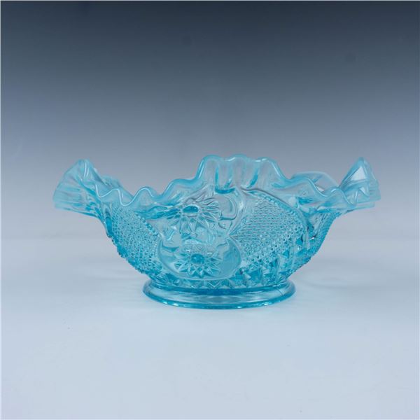 Rare Fenton Glass Hobnail Ruffled Opalescent Bowl