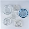 Image 1 : 6pc Retro Clear Patterned Ashtrays