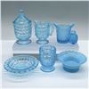 Image 2 : 6pc Vintage Blue Glass Tableware