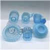 Image 3 : 6pc Vintage Blue Glass Tableware