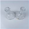 Image 2 : 2pc Bohemia Hand Cut Lead Crystal Candlestick Holders