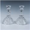 Image 4 : 2pc Bohemia Hand Cut Lead Crystal Candlestick Holders
