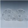 Image 5 : 2pc Bohemia Hand Cut Lead Crystal Candlestick Holders