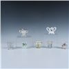 Image 1 : 7pc Glass and Ceramic Floral Themed Toothpick Holders