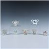 Image 9 : 7pc Glass and Ceramic Floral Themed Toothpick Holders