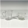 Image 2 : 2pc Glass Creamer and Teacup
