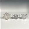 Image 1 : 3pc Glass Sugar Bowls and Creamer