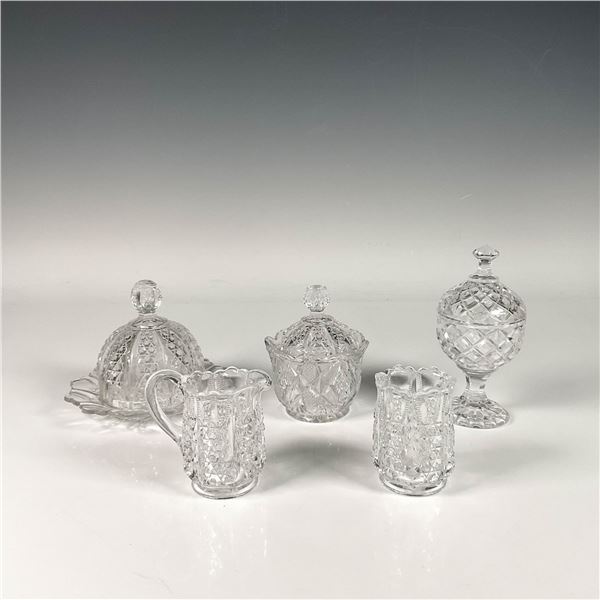 5pc Glass Tableware, including Bowls with Lids