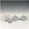 Image 1 : 4pc Glass Creamers and Sugar Bowls with Lids