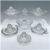 Image 2 : 7pc Assortment Clear Glass Citrus Juicer Reamers