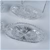 Image 3 : 6pc Vintage Cut Crystal Radish and Celery Dishes