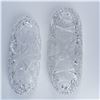 Image 7 : 6pc Vintage Cut Crystal Radish and Celery Dishes