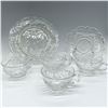 Image 1 : 6pc McKee Rock Crystal Clear Plates & Cups