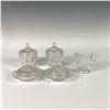 Image 1 : 5pc Glass Twist Pattern Tableware