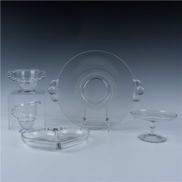 5pc Duncan and Miller Teardrop Tableware