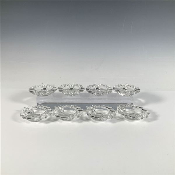 Set of 8 Duncan & Miller Glass Teardrop Ashtrays