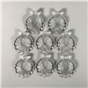 Image 3 : Set of 8 Duncan & Miller Glass Teardrop Ashtrays