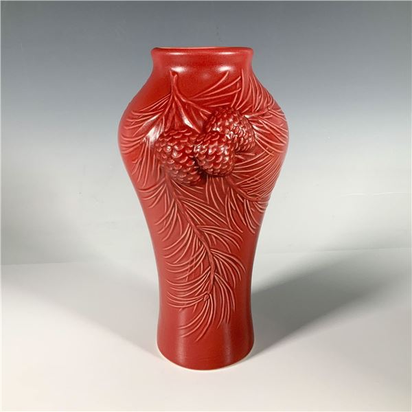 Rookwood Red Pottery Pinecone Vase 10002