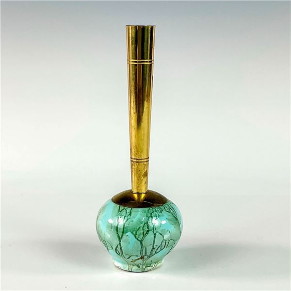 Unusual Delft Mid-Century Modern Lustre Glaze Bud Vase