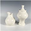 Image 1 : 2pc Eva Zeisel For Klein Reid Porcelain Lidded Vase & Carafe