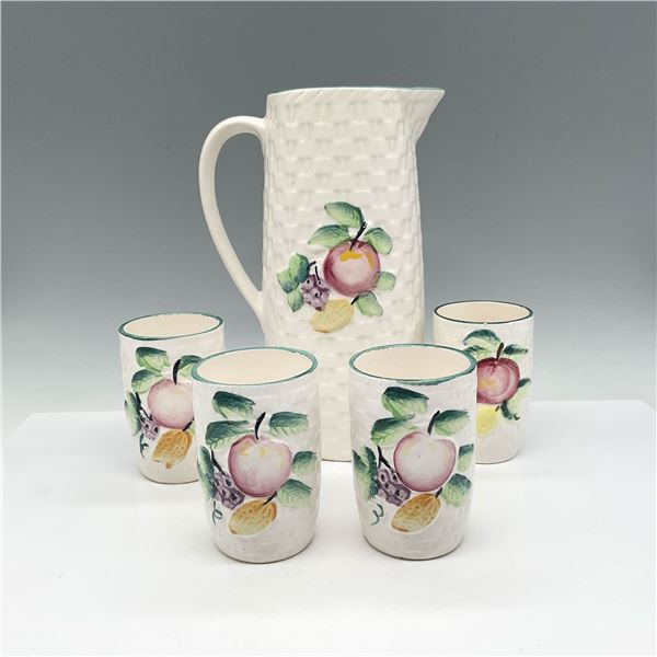 5pc Japanese Porcelain Drinkware + Pitcher