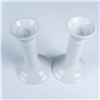 Image 3 : 3pc Apilco French Porcelain Candlesticks & Tray