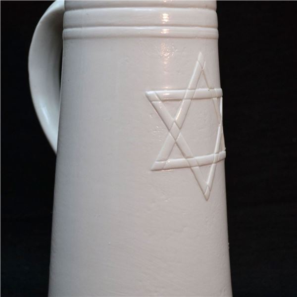 Star of David Tankard by E.M. Boehm Porcelains, 1978, Rare