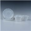 Image 1 : 6pc White Opalescent Teacups and Saucers