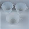 Image 3 : 6pc White Opalescent Teacups and Saucers