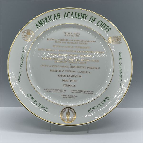 Royal Doulton Academy of Chefs Fairmont Hotel Dinner Plate