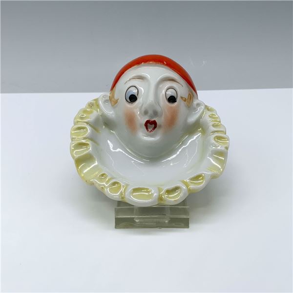 Japanese Porcelain Mime Clown Ashtray