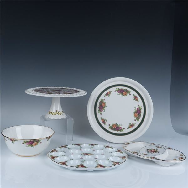 5pc Royal Albert Old Country Roses Serving Dishes
