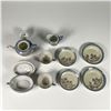 Image 2 : 9pc Vintage Japanese Blue Floral Pattern Luster Tableware