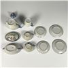 Image 3 : 9pc Vintage Japanese Blue Floral Pattern Luster Tableware