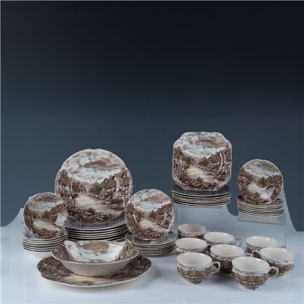 50pc Vintage Johnson Brothers, Olde English Countryside