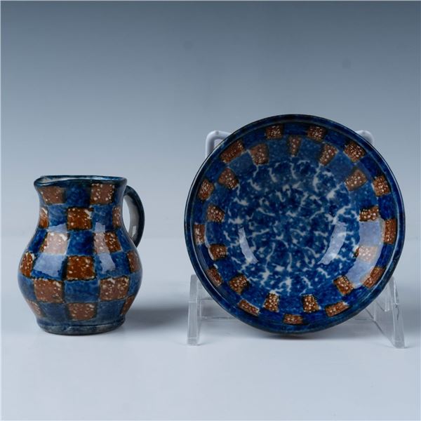 2pc Vintage Miniature Erphila Pitcher and Bowl