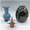 Image 1 : 3pc Vintage Ceramic Vases