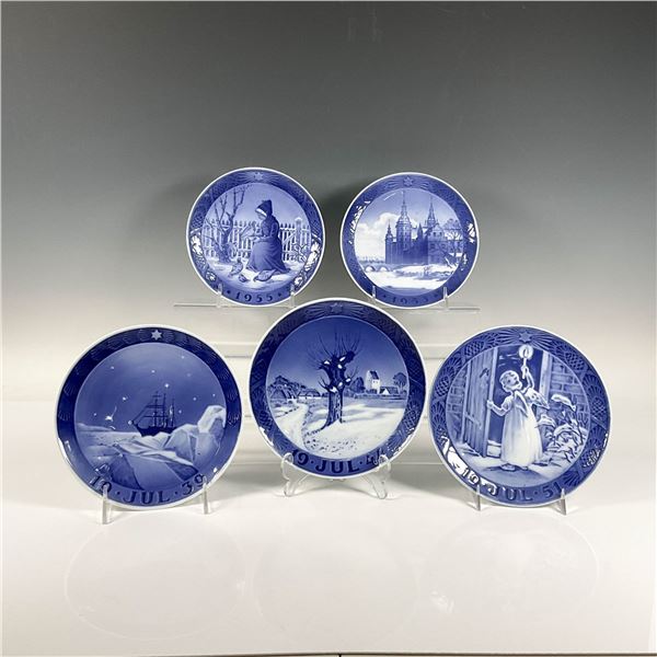 5pc Royal Copenhagen Porcelain Christmas Plates 1939 - 1955