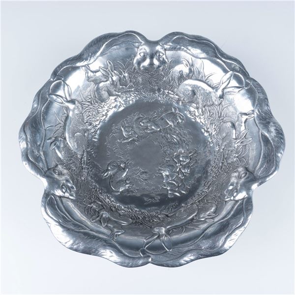 Vintage Arthur Court Bunny Rabbit Centerpiece Bowl