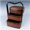 Image 3 : Maitland Smith Wicker 3 Tier Basket with Handle