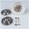 Image 1 : 7pc Mexican Ashtray and Silver Plated Miniature Spice Dishes