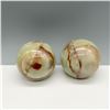 Image 3 : Pair of Kalifano Green Onyx Spheres