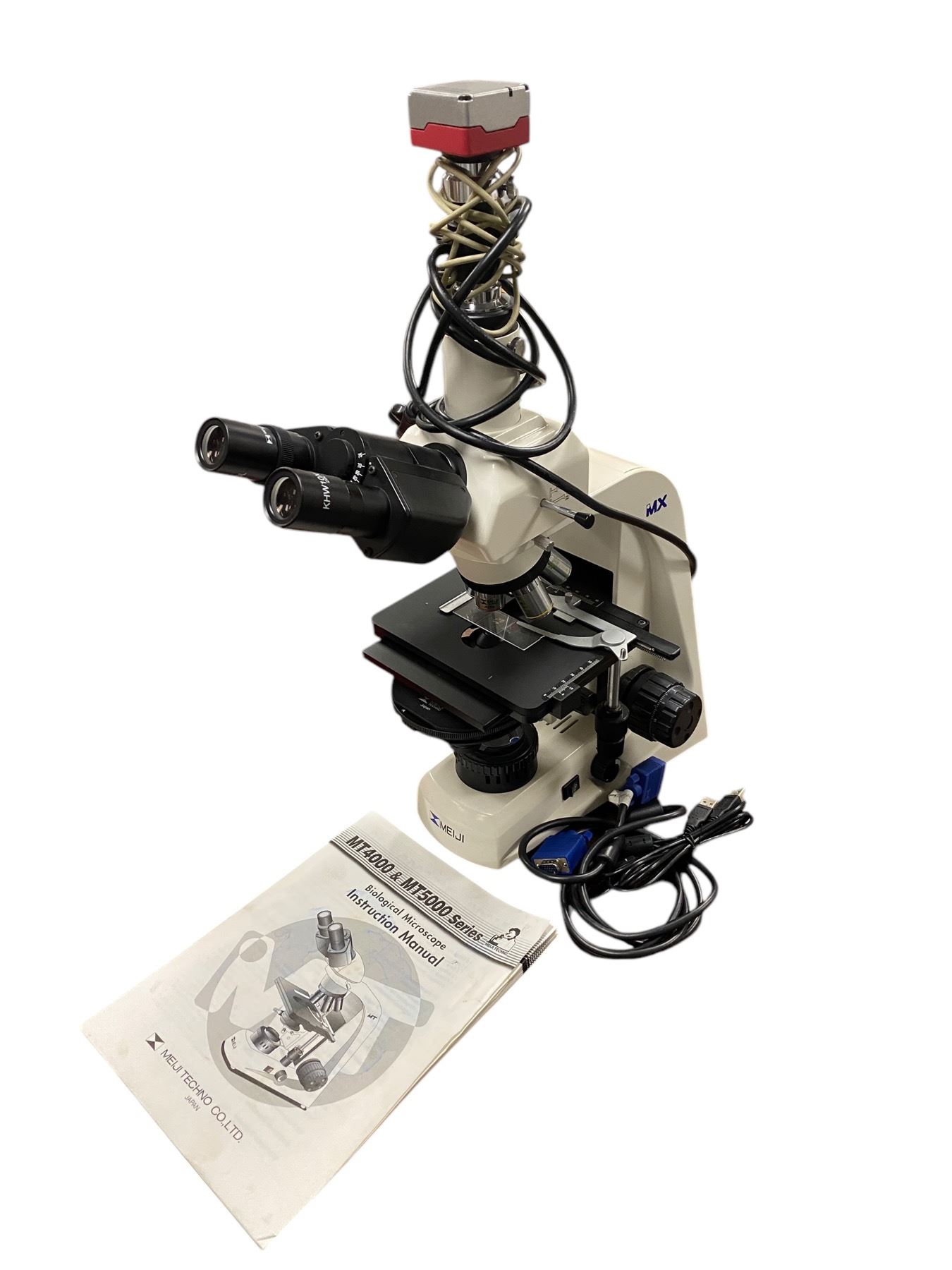 Meiji MX4310H Microscope & digital cell counter w/ manual - Tested ...