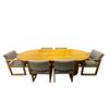 Image 1 : Solid Oak conference table w/ 8 chairs - 96x42x29"